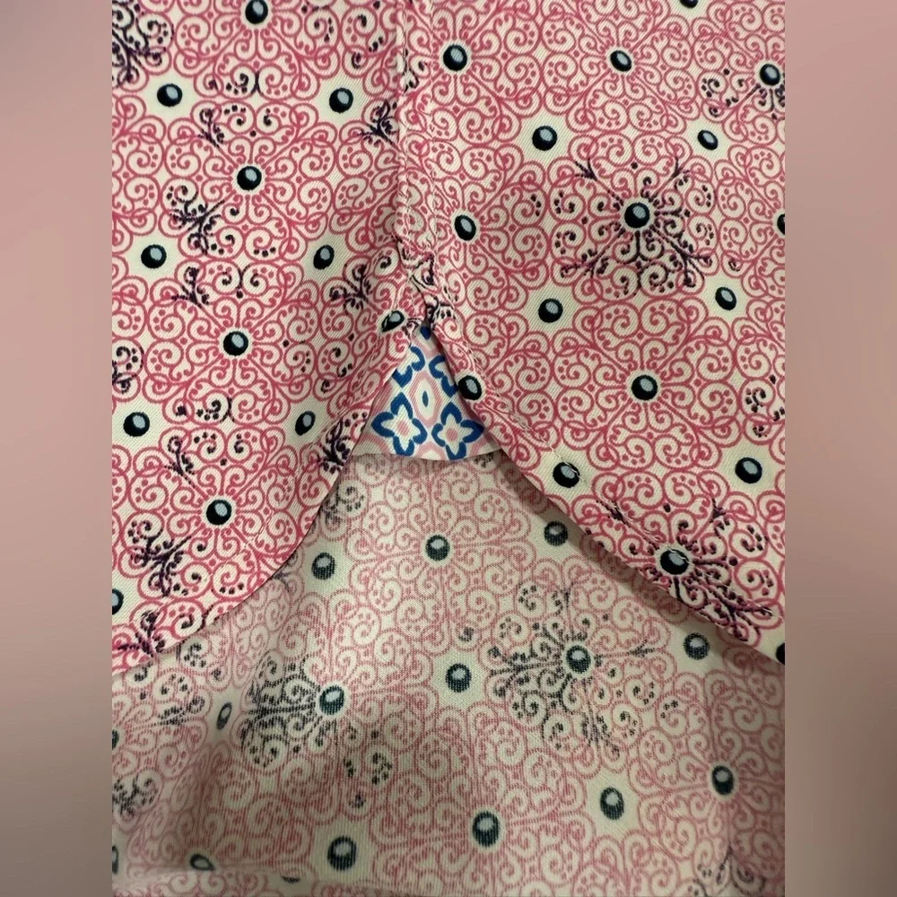 Johnston Murphy Performance S/S Shirt Geometric Design M Excellent Condition - Picture 5 of 14